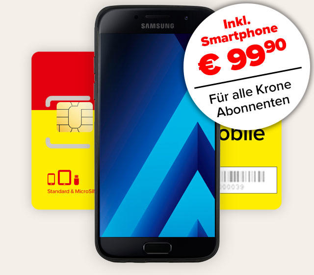 Komplettpaket mit Samsung Galaxy A3 und Smartphone-Tarif für Abonnenten