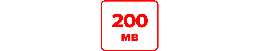 Inklusive 200 MB