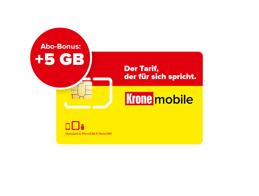 Krone mobile SIM-Karte mit Smartphone-Tarif