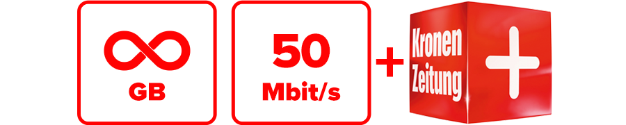 Inklusive unbegrenzte GB, 50 Mbit/s und Krone ePaper
